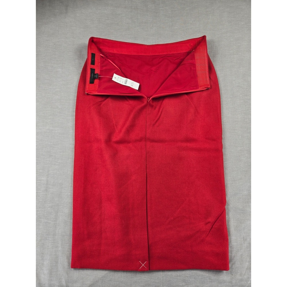 J.Crew No. 3 Pencil Skirt Red 100% Wool BD513 Womens 6 - Picture 10 of 11